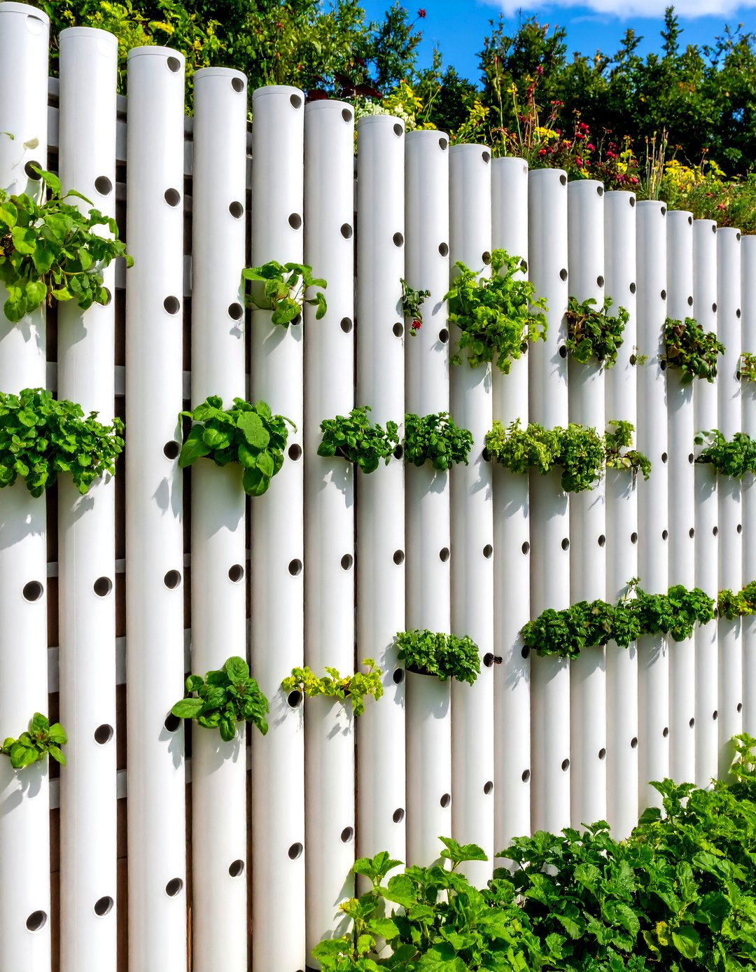 PVC Pipe Planters - 20 Vertical Garden Ideas