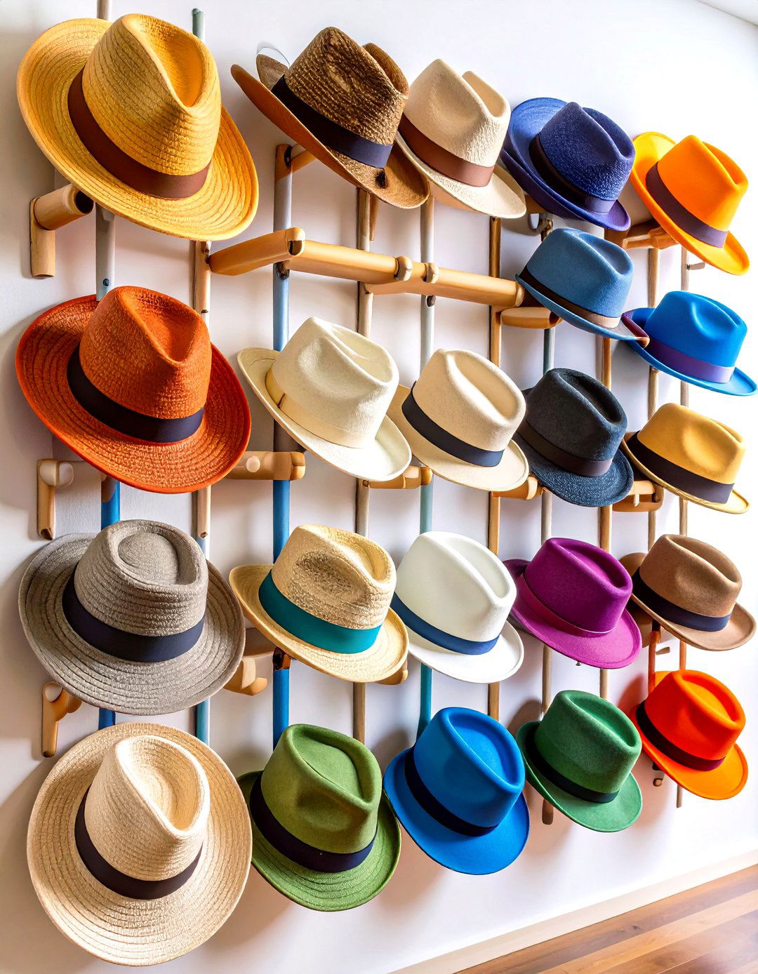PVC Pipe Wall Pegs - 20 Hat Storage Ideas