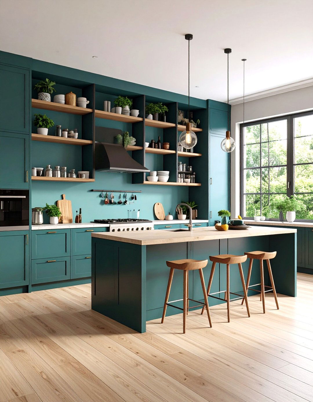 Paint Walls and Brickwork for a Modern Look - 20 Split Level Kitchen Design Ideas