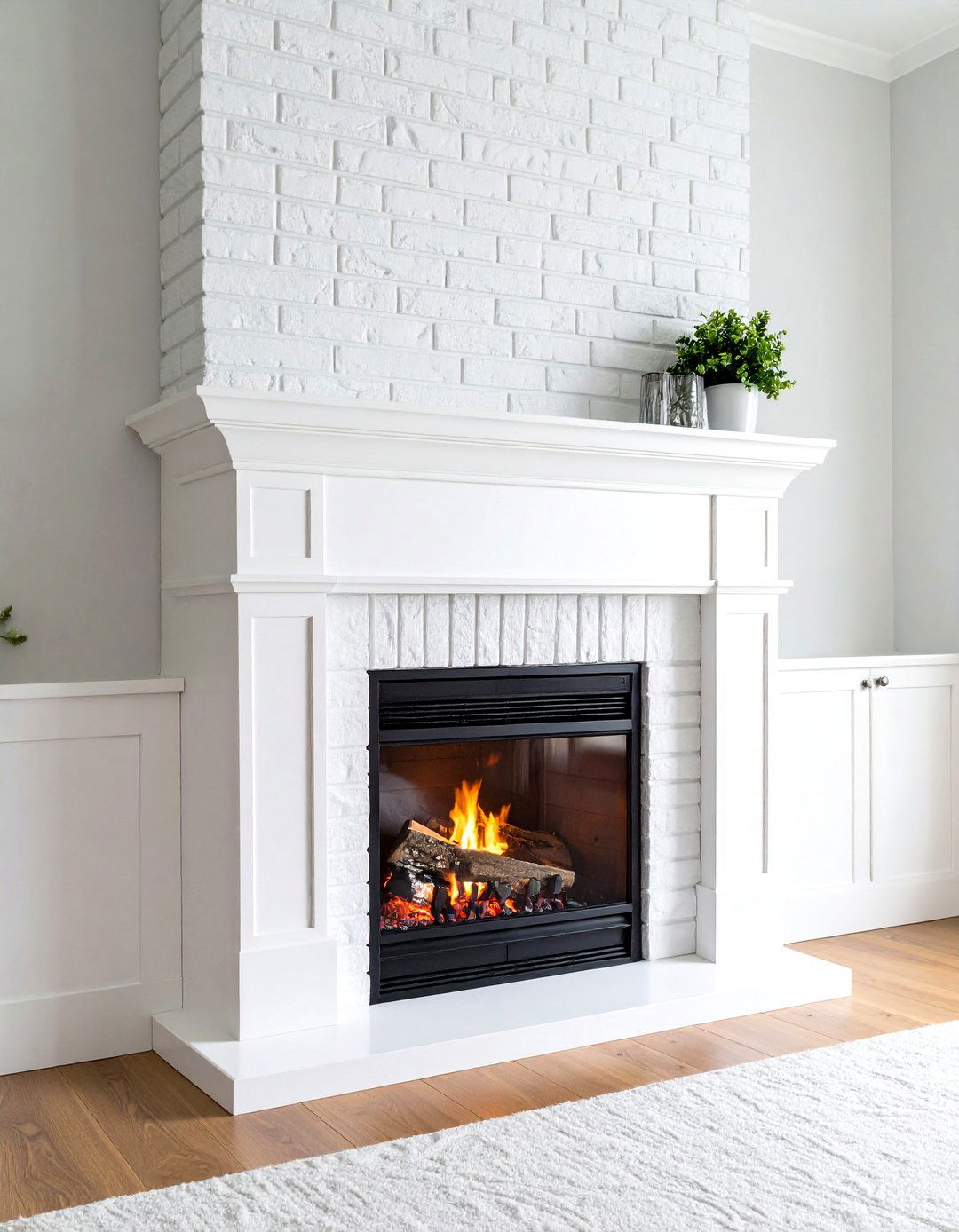 Painted Brick Revival - 20 Fireplace Wall Ideas