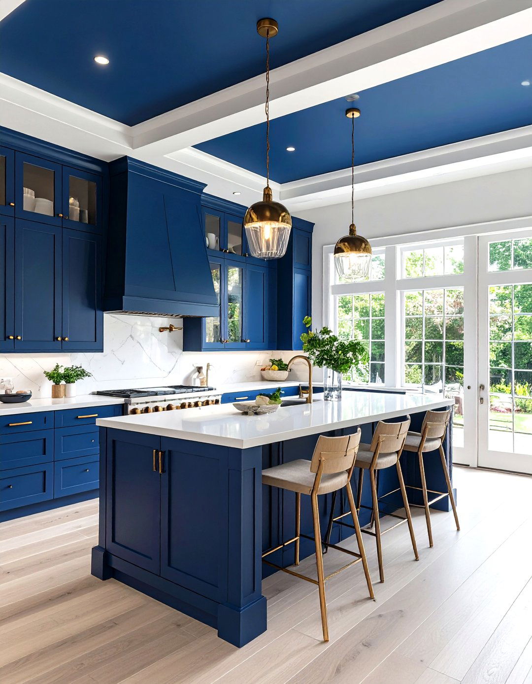 Painted Contrasting Vault Ceilings - 20 Vaulted Ceiling Kitchen Ideas
