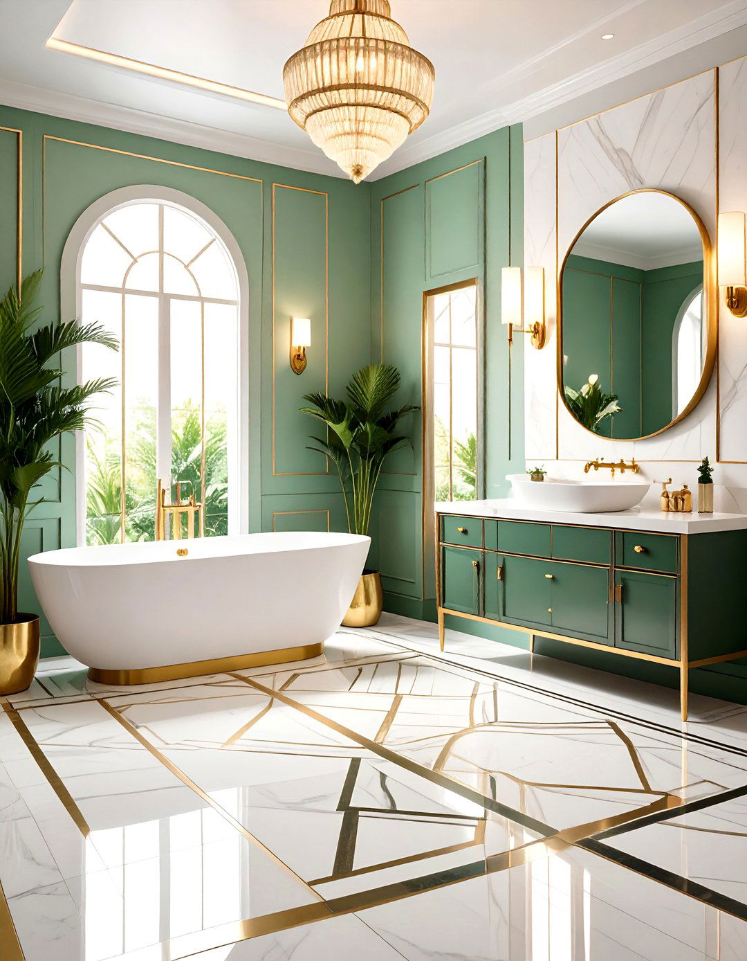 Painted Floor Art Deco Design - 20 Painted Floor Ideas