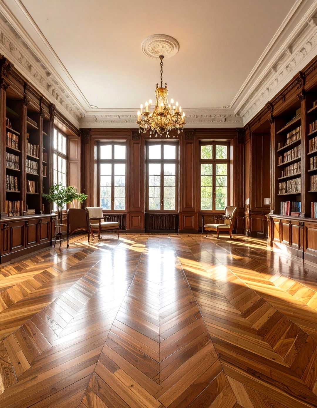 Painted Floor Vintage Parquet Pattern - 20 Painted Floor Ideas
