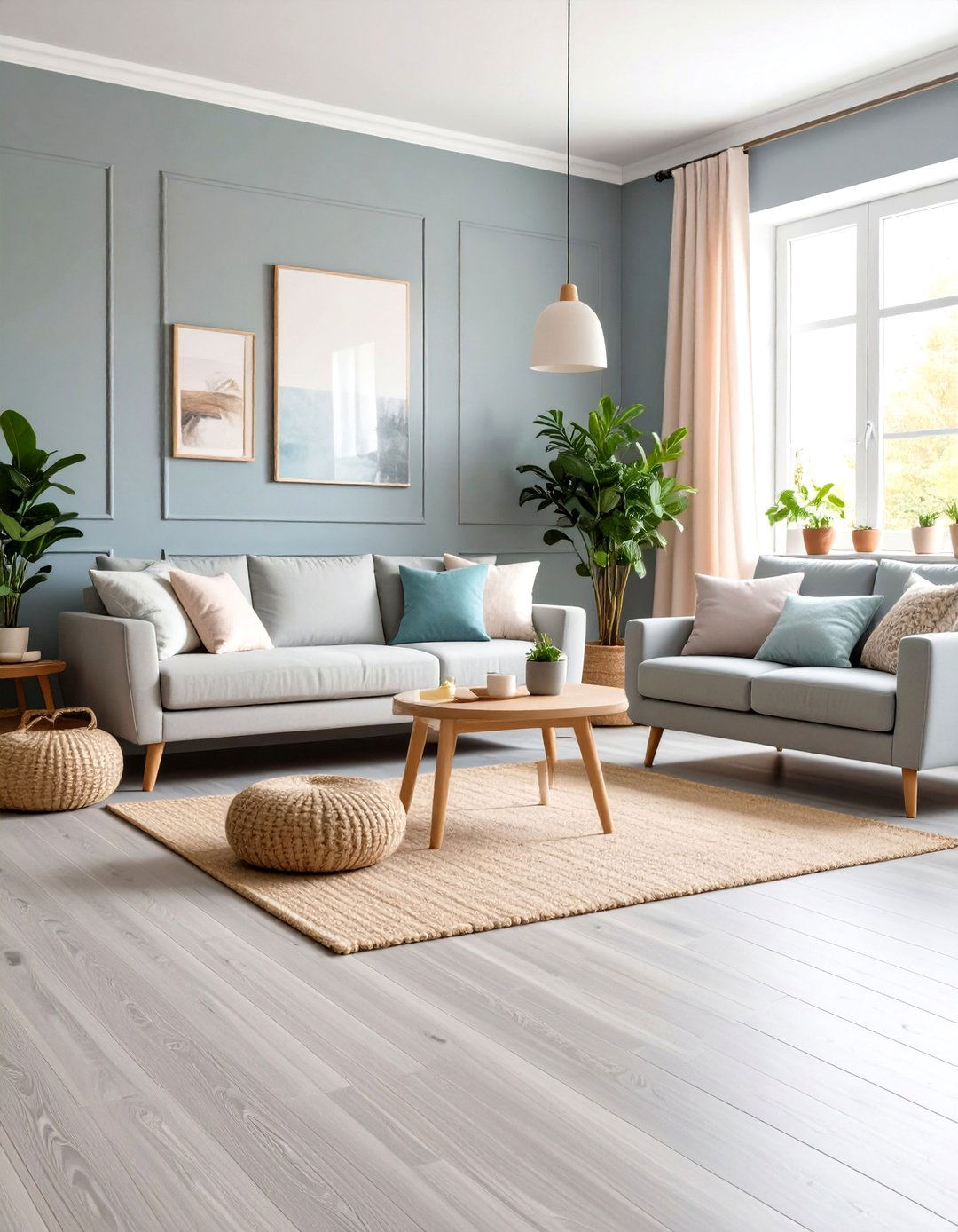 Painted Floorboards - 20 Shabby-chic Style Living Room Ideas