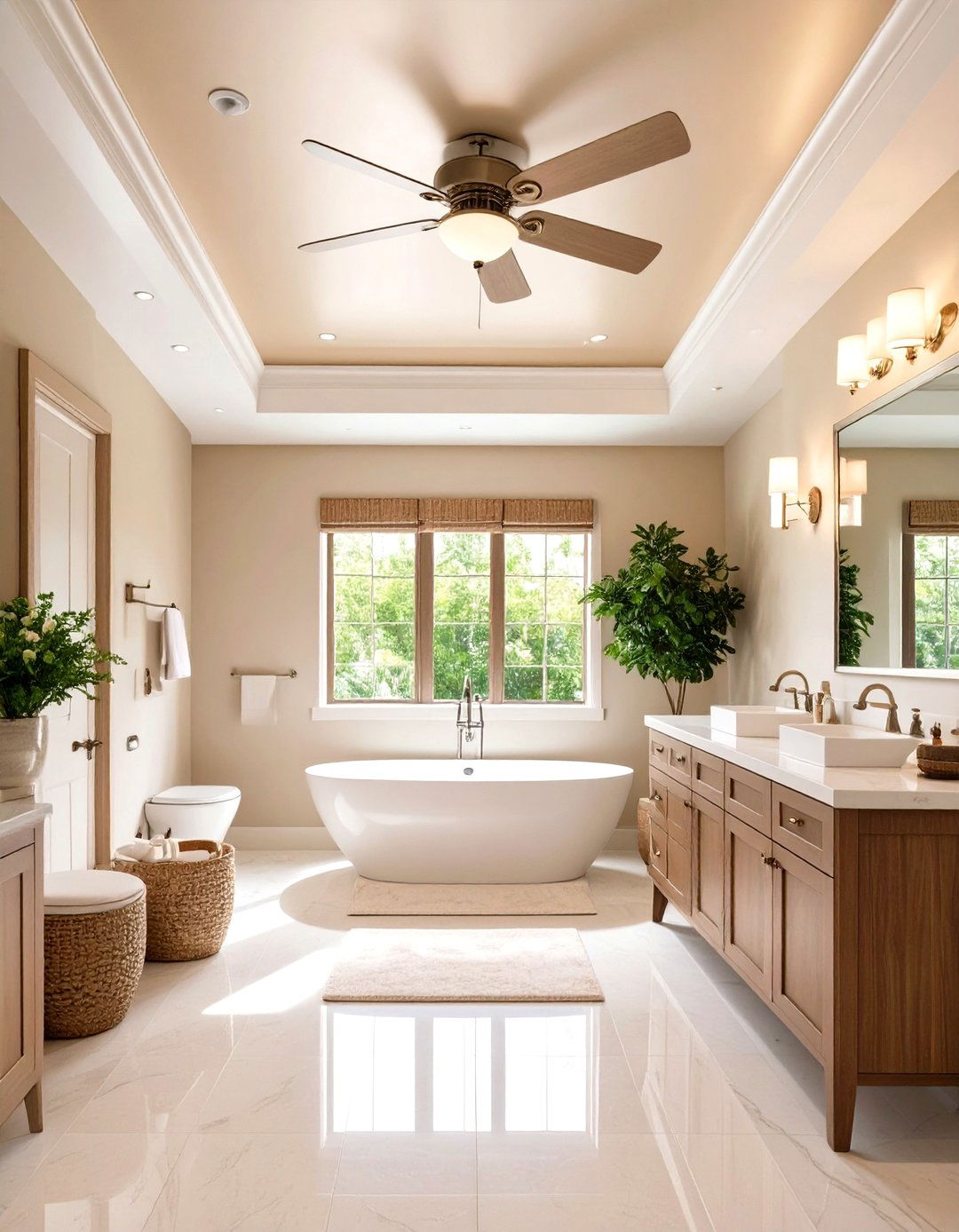 Painted Gold Bathroom Ceiling Accent - 20 Gold Bathroom Ideas