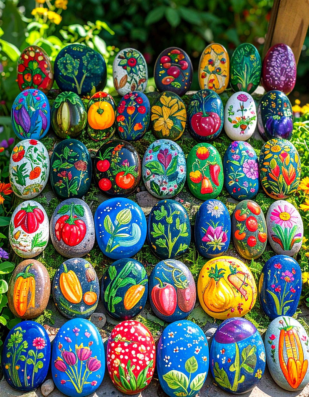 Painted Rock Plant Markers - 20 Garden Sign Ideas