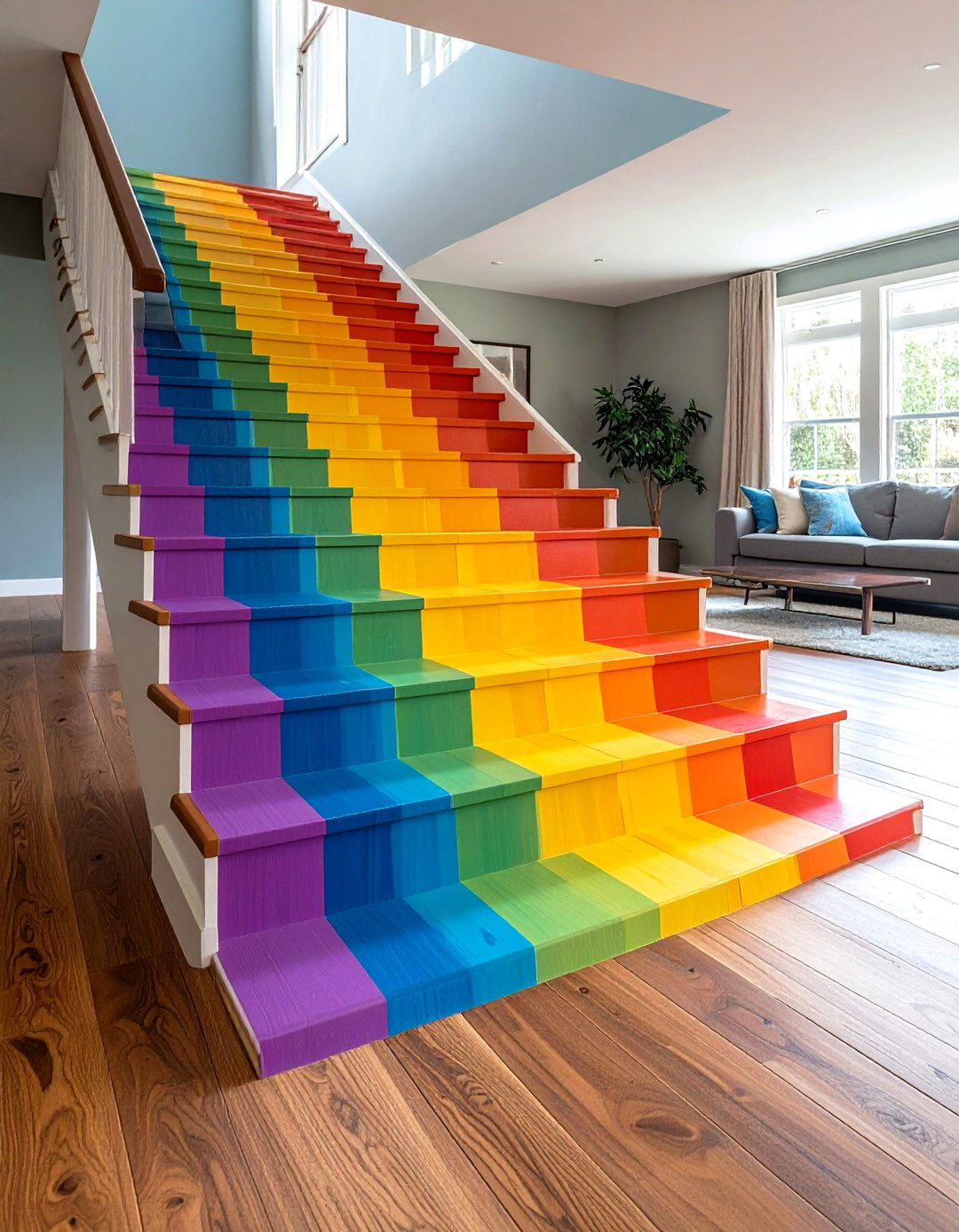 Painted Runner Illusion - 20 Stair Runner Ideas