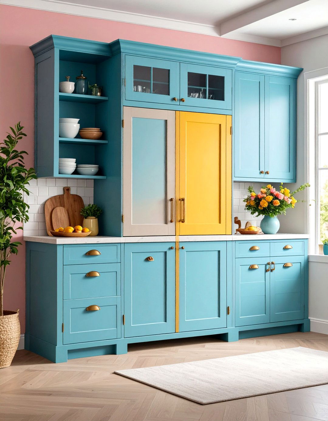 Painted Statement Pantry Door - 20 Pantry Door Ideas