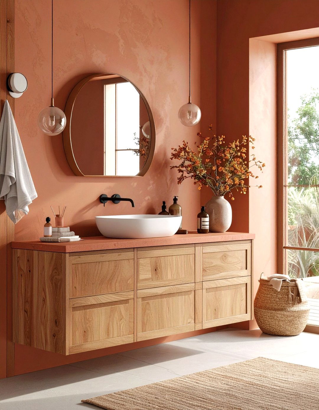 Painted Terracotta Ceilings - 20 Terracotta Bathroom Ideas