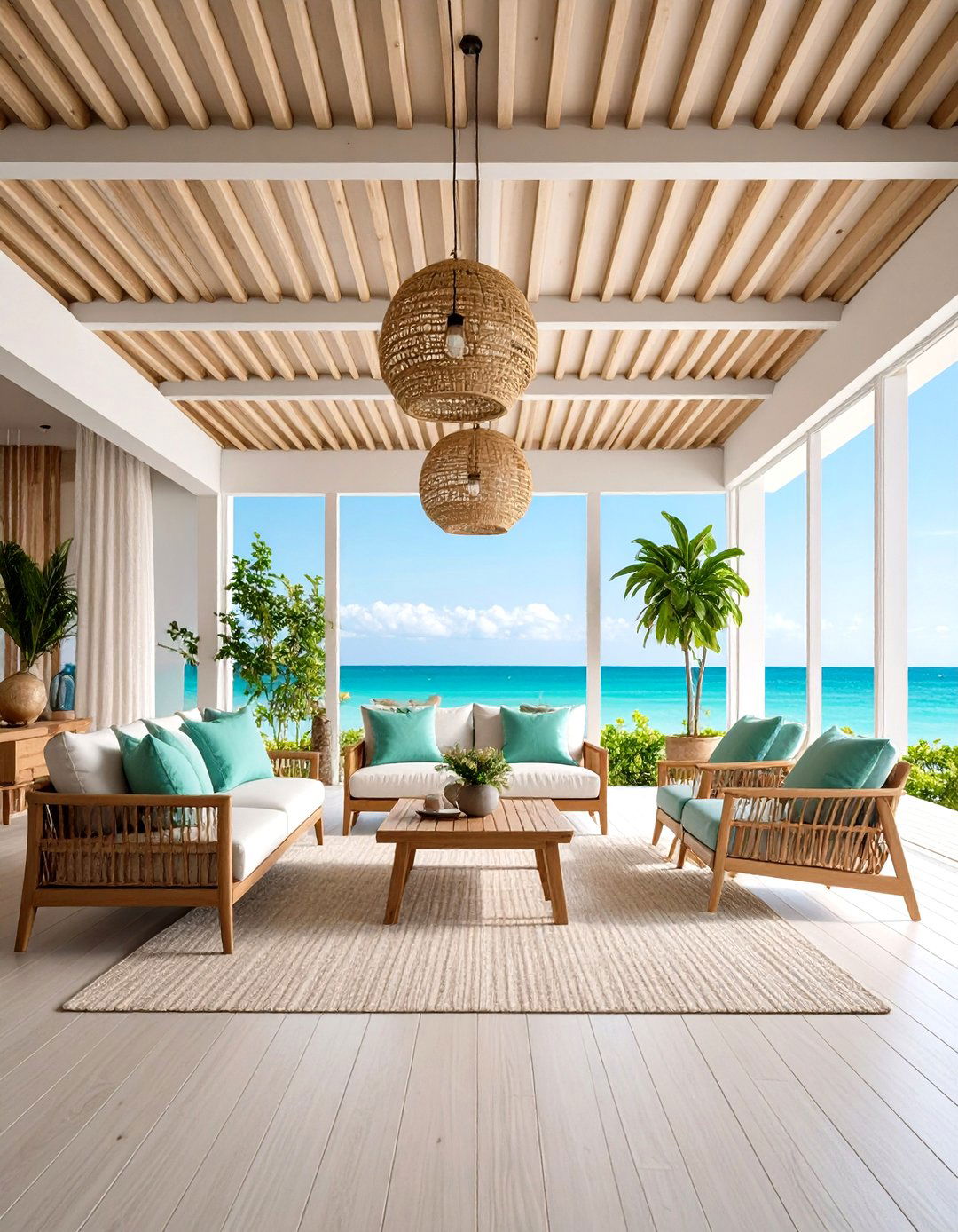 Painted White Wood Slat Ceiling for Bright Spaces - 20 Wood Slat Ceiling Ideas
