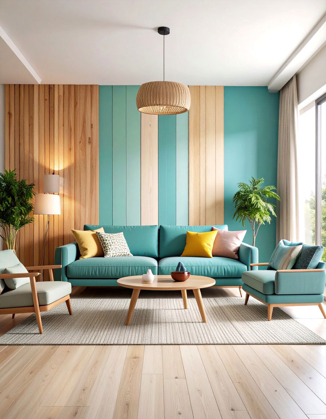Painted Wood Slat Accent Wall - 20 Wood Slat Accent Wall Ideas