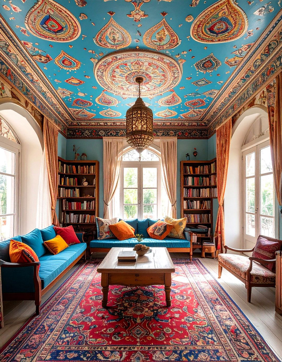 Paisley Print Ceiling Wallpaper - 20 Ceiling Wallpaper Ideas
