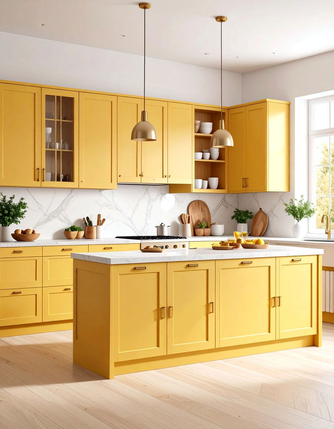 Pale Yellow Scandinavian Kitchen with Light Wood Accents - 20 Pale Yellow Kitchen Ideas