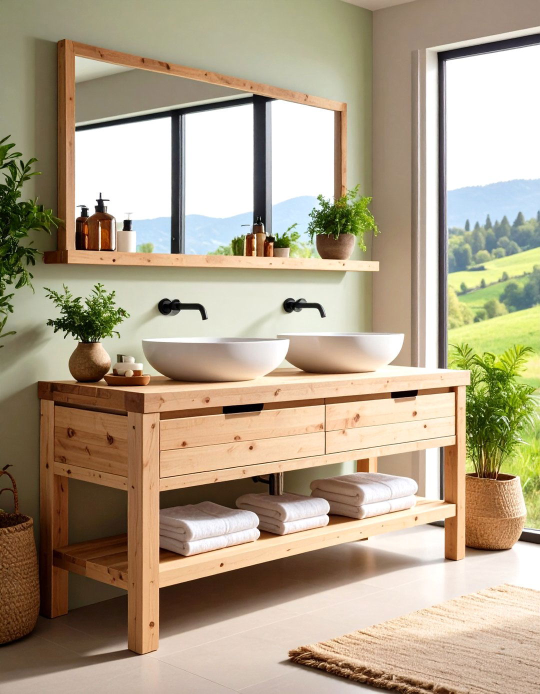 Pallet Bathroom Vanity with Basin - 20 Pallet Furniture Ideas