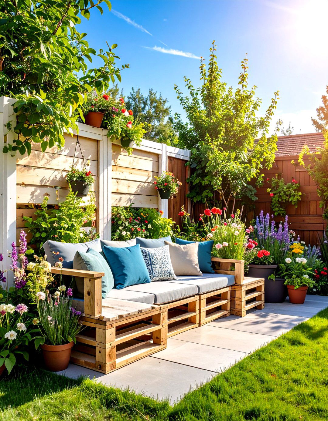 Pallet Fence Privacy Screen - 20 Pallet Fence Ideas