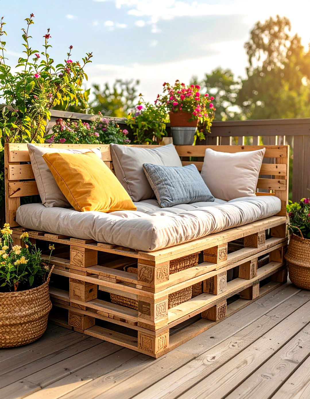 Pallet Floor Seating Daybeds for DIY Enthusiasts - 20 Floor Seating Ideas