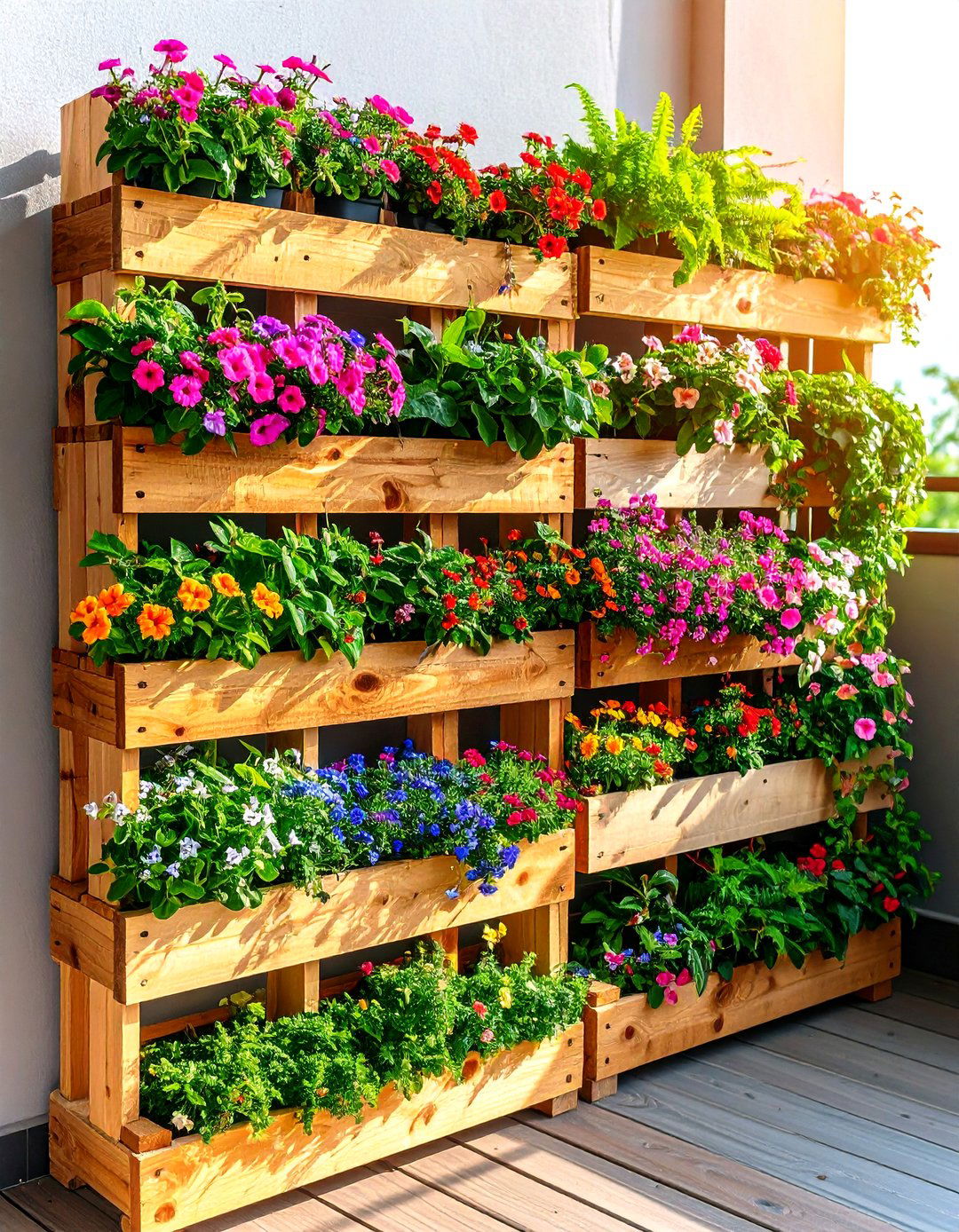 Pallet Garden Wall - 20 Vertical Pallet Garden Ideas