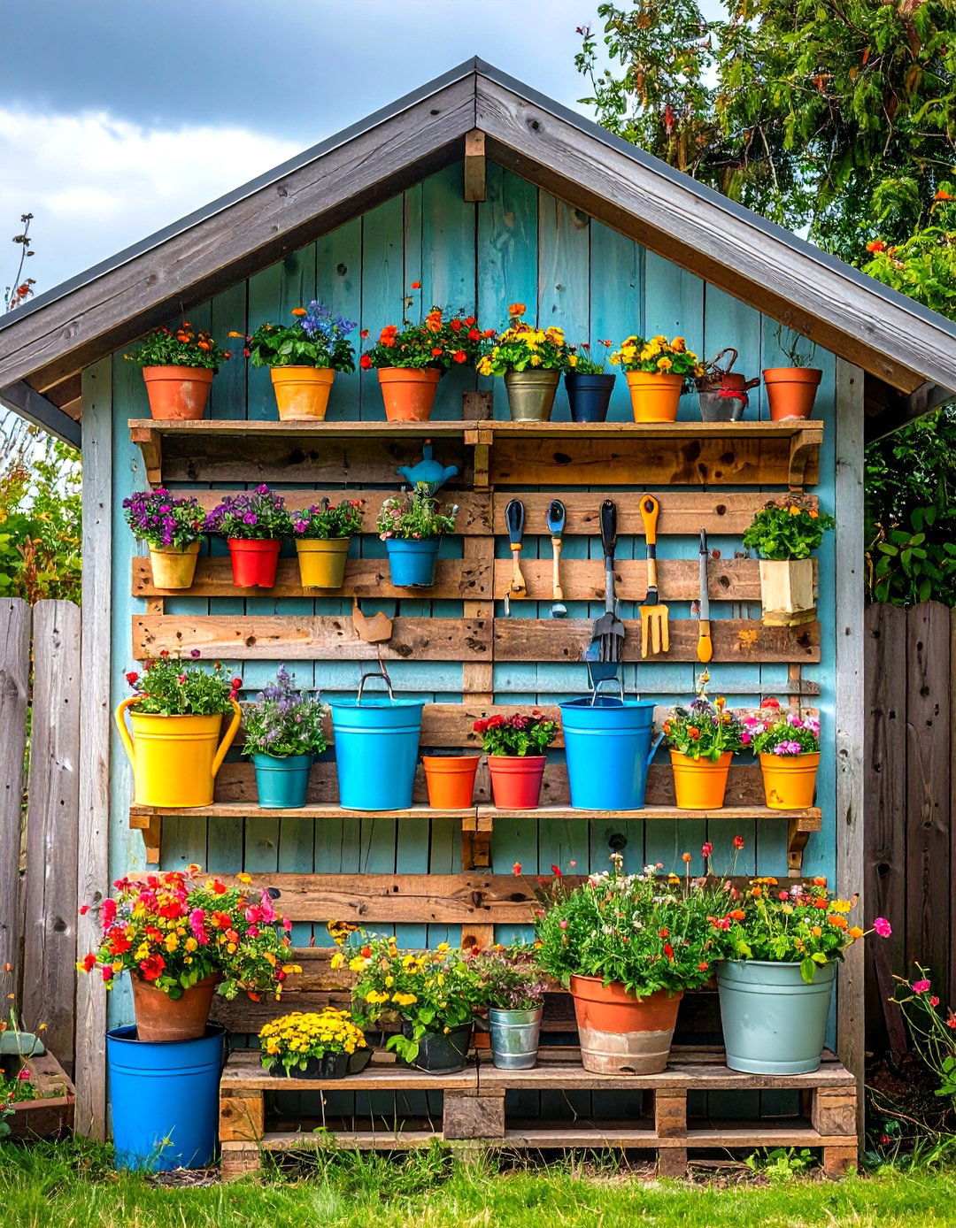 Pallet Storage Solutions - 20 Shed Organization Ideas