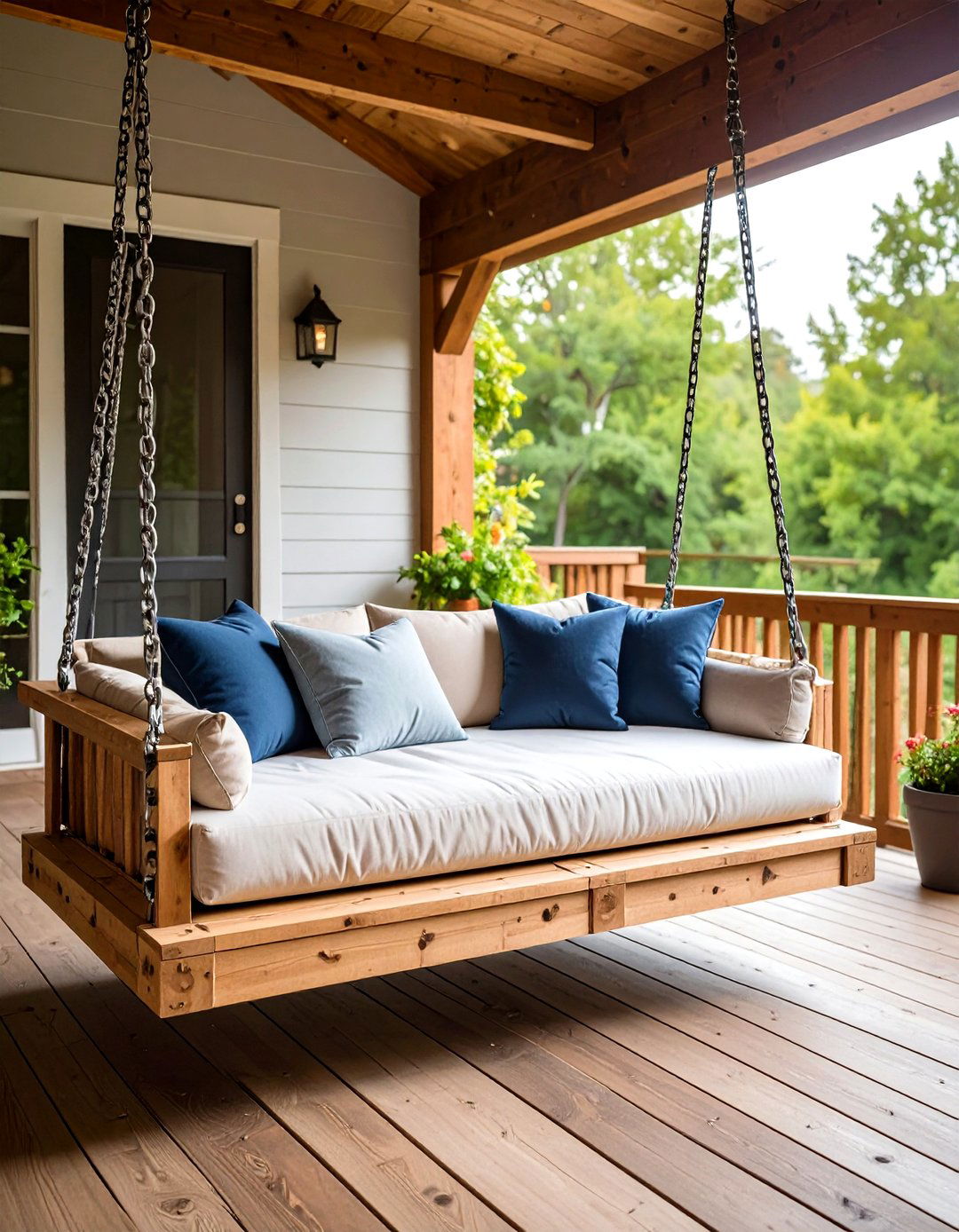 Pallet Swing Bed for Porches - 20 Pallet Furniture Ideas