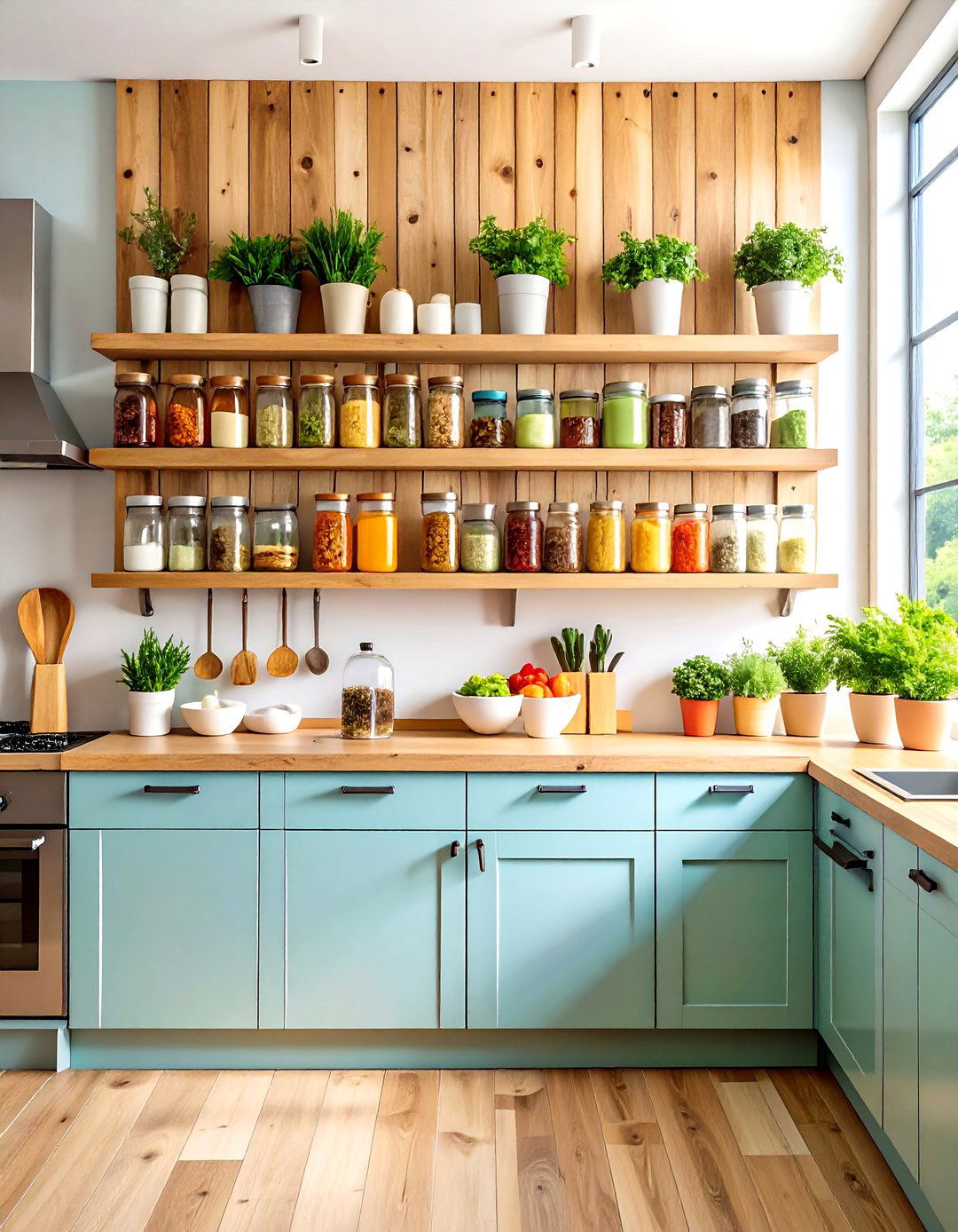 Pallet Wall Mounted Spice Rack Kitchen Organizer - 20 Pallet Furniture Ideas