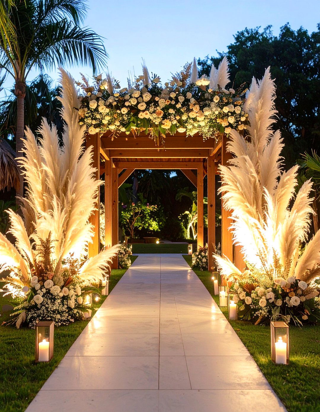Pampas Grass Fall Wedding Decor Displays - 20 Fall Wedding Décor Ideas