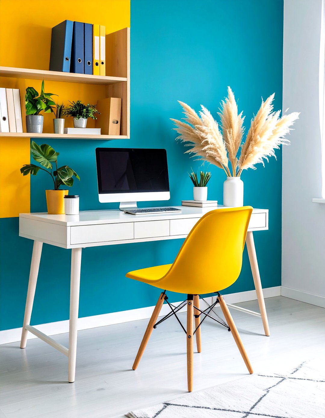Pampas Grass Home Office Workspace Decor - 20 Pampas Grass Decor Ideas