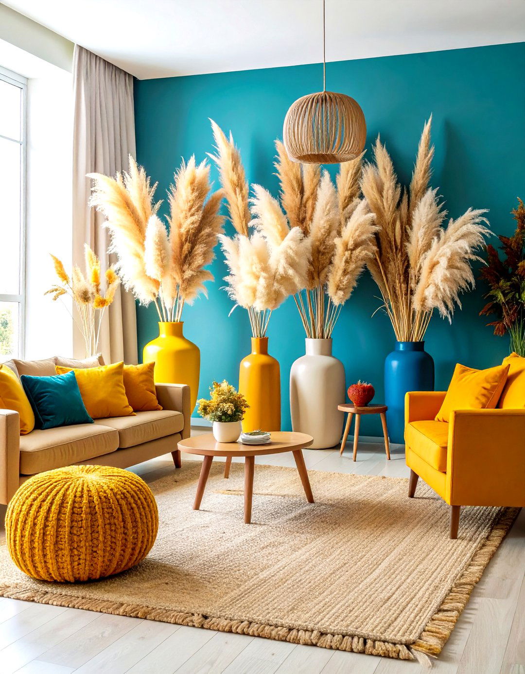 Pampas Grass Multiple Room Coordinated Design - 20 Pampas Grass Decor Ideas