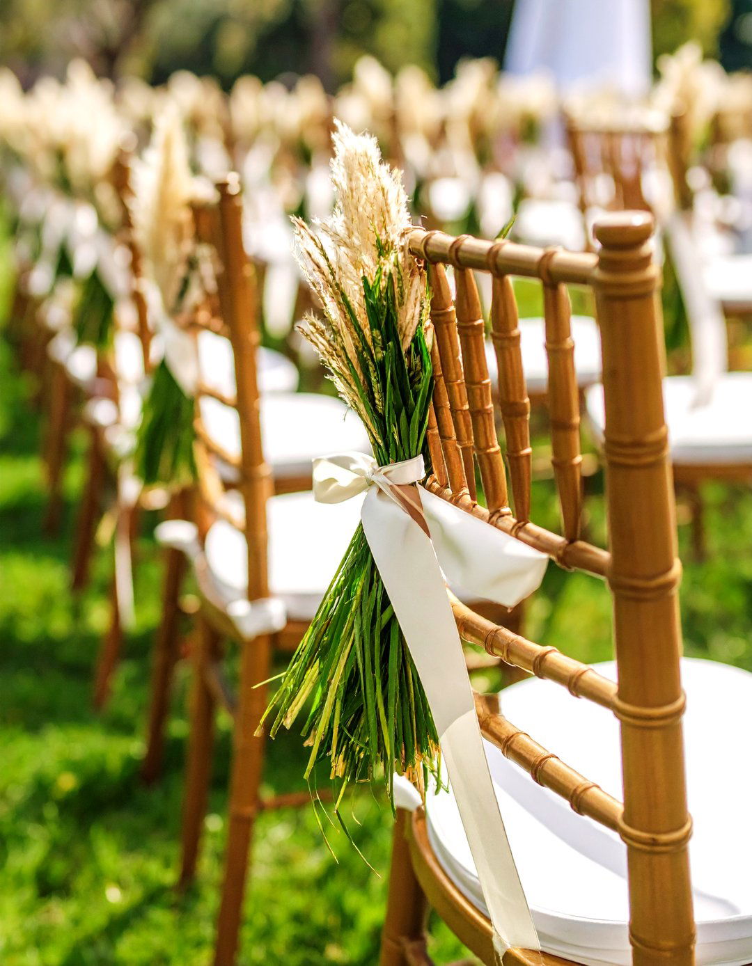 Pampas Grass Wedding Chair Decoration - 20 Pampas Grass Wedding Decor Ideas