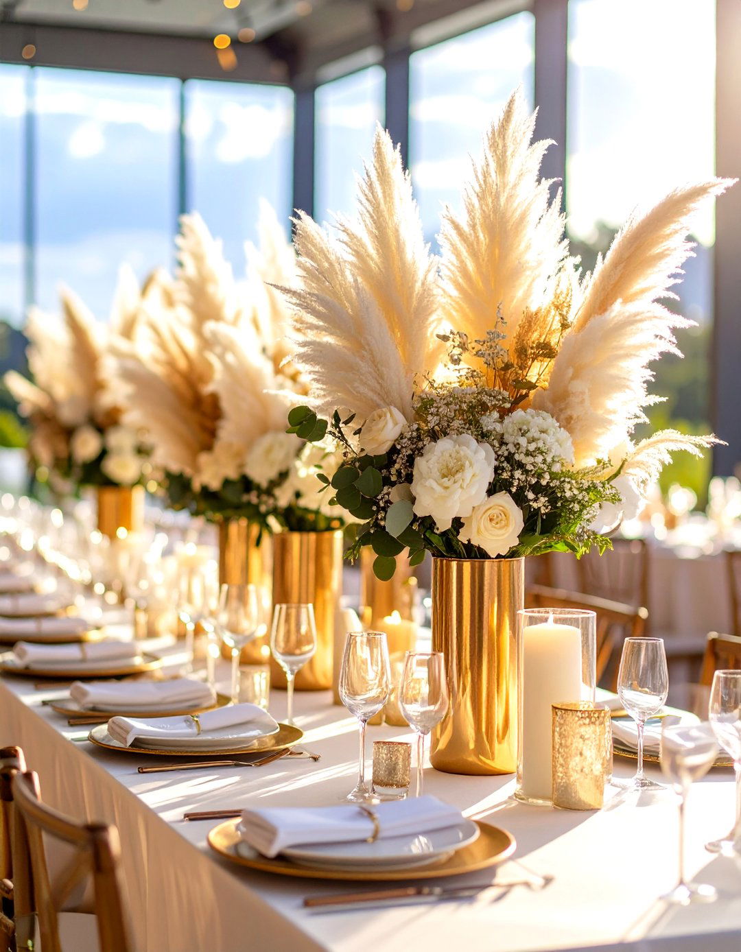 Pampas Grass Wedding Reception Centerpieces - 20 Pampas Grass Wedding Decor Ideas
