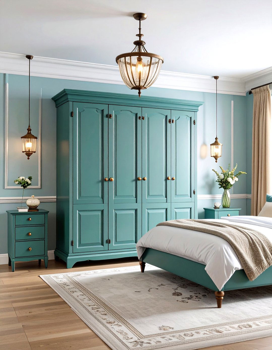 Paneled Heritage Classic - 20 Built-in Wardrobe Ideas Around a Bed
