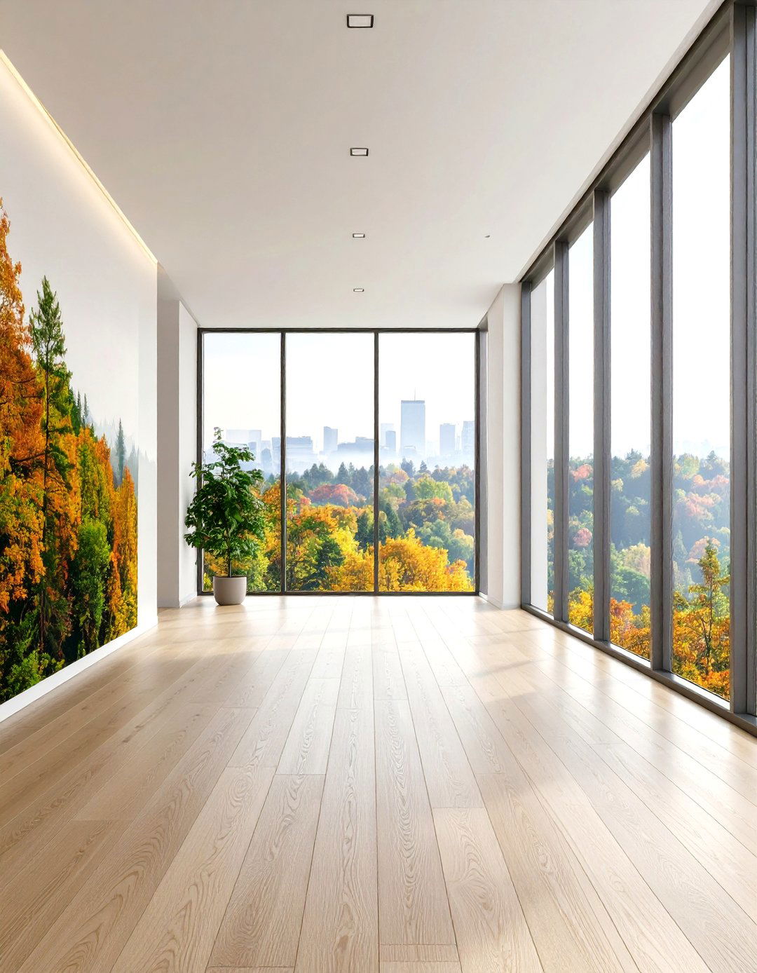 Panoramic Mural or Wallpaper Wall Decor - 20 High Ceiling Tall Wall Decor Ideas