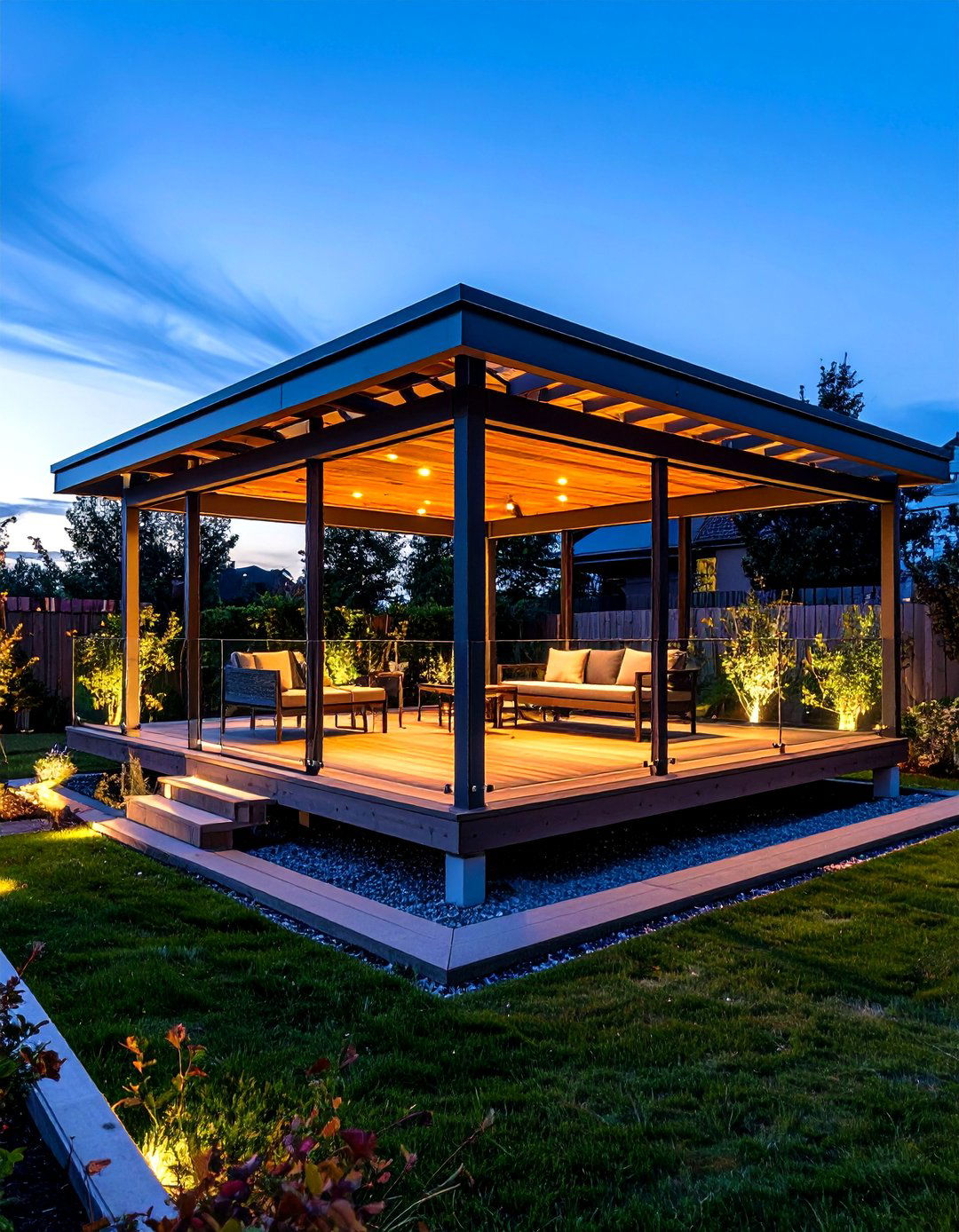 Panoramic Railing Gazebo for Scenic Views - 20 Gazebo on Deck Ideas