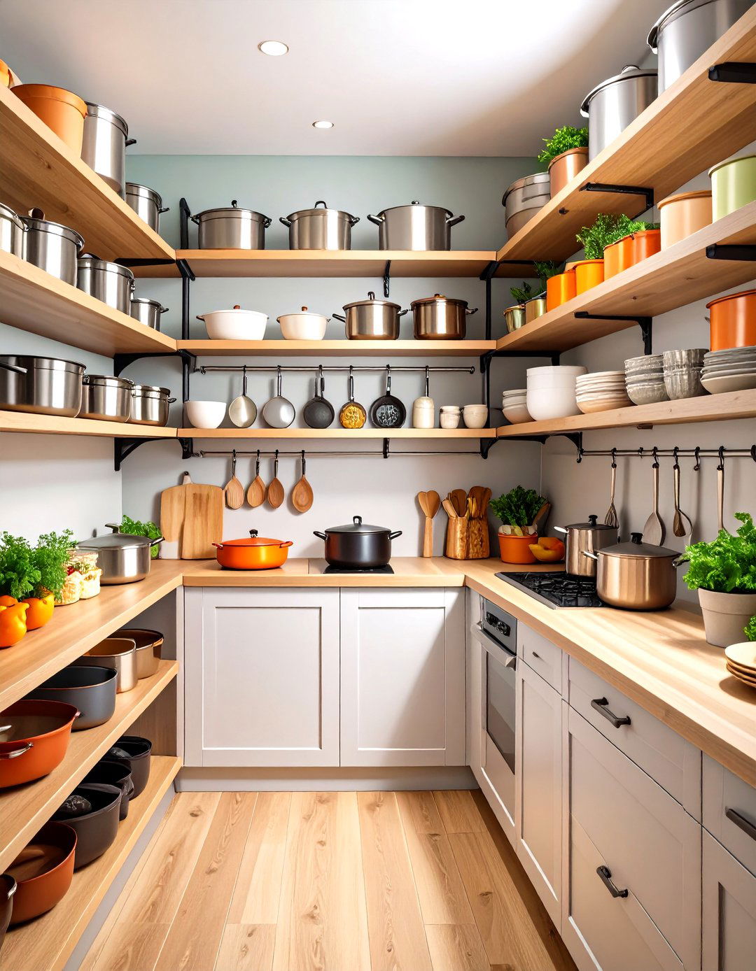 Pantry Pots and Pans Storage Organization - 20 Pots and Pans Storage Ideas