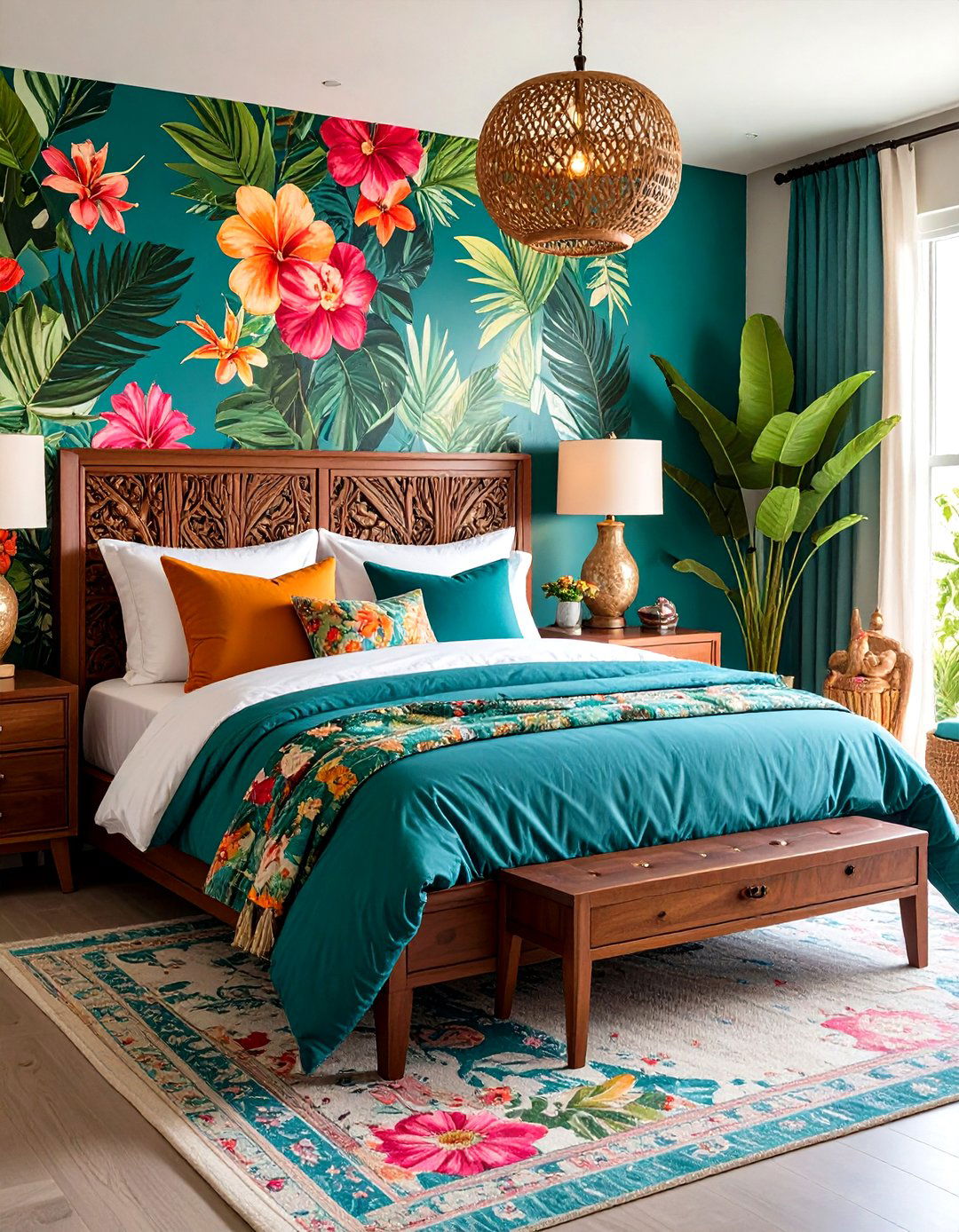 Paradise Escape Tropical Bedroom - 20 Tropical Bedroom Ideas