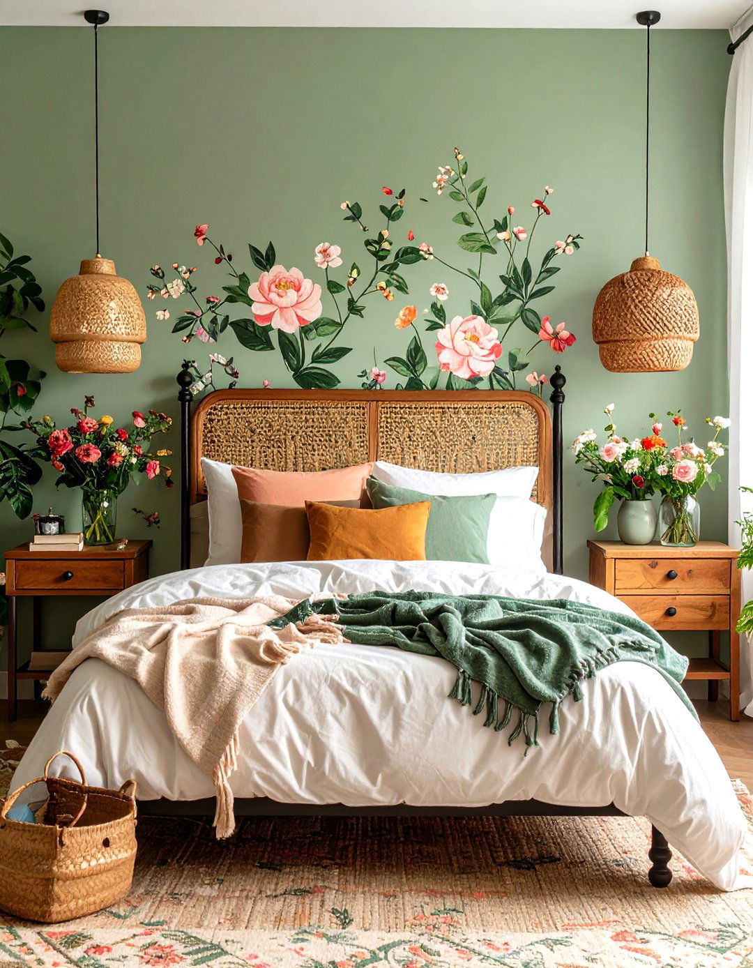Parisian Floral Garden Themed Bedroom - 20 Parisian Themed Bedroom Ideas
