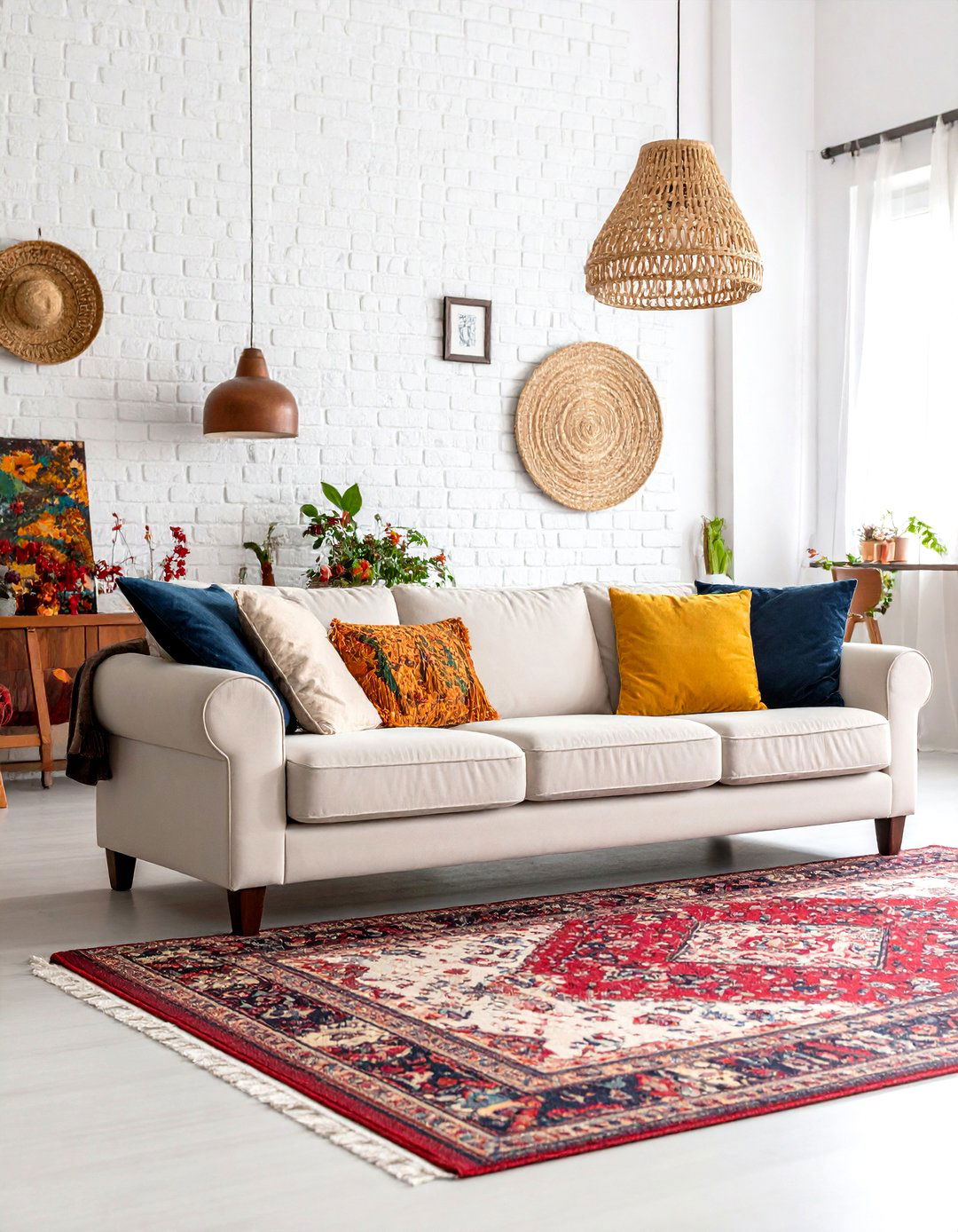 Parisian Style Living Room with Bohemian Artistic Flair - 20 Parisian-style Living Room Ideas