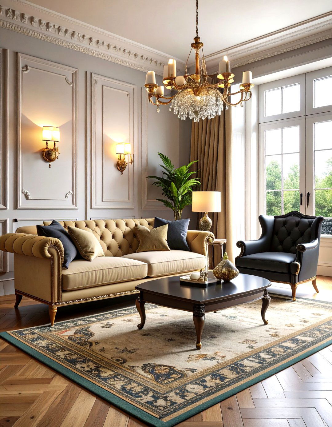 Parisian Style Living Room with Contemporary Minimalist Twist - 20 Parisian-style Living Room Ideas