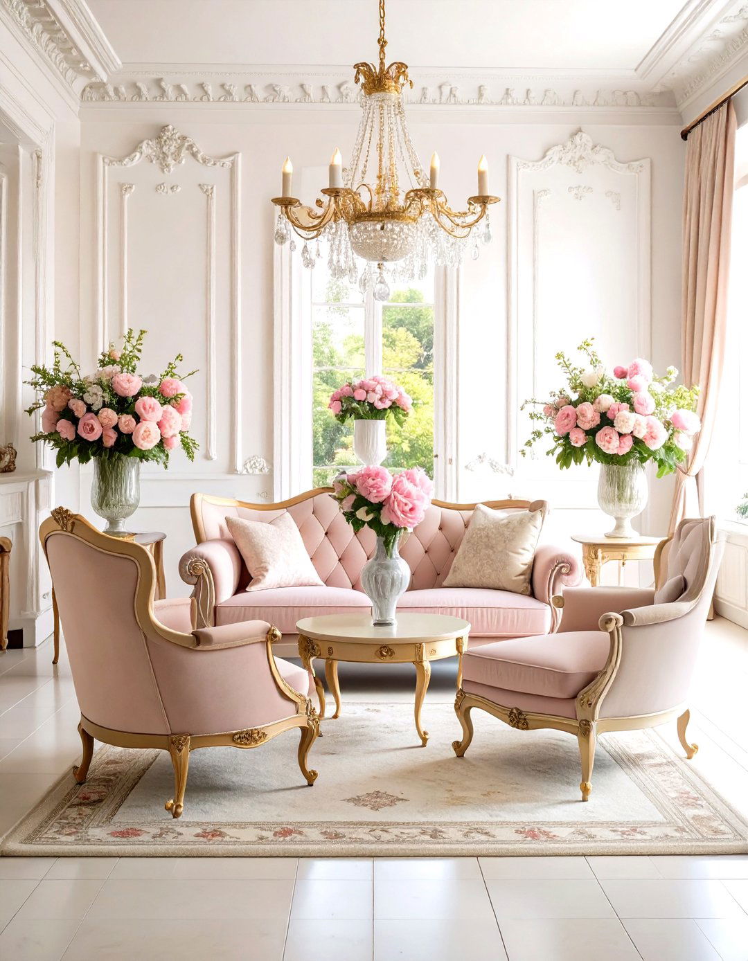 Parisian Style Living Room with Vintage Romantic Charm - 20 Parisian-style Living Room Ideas