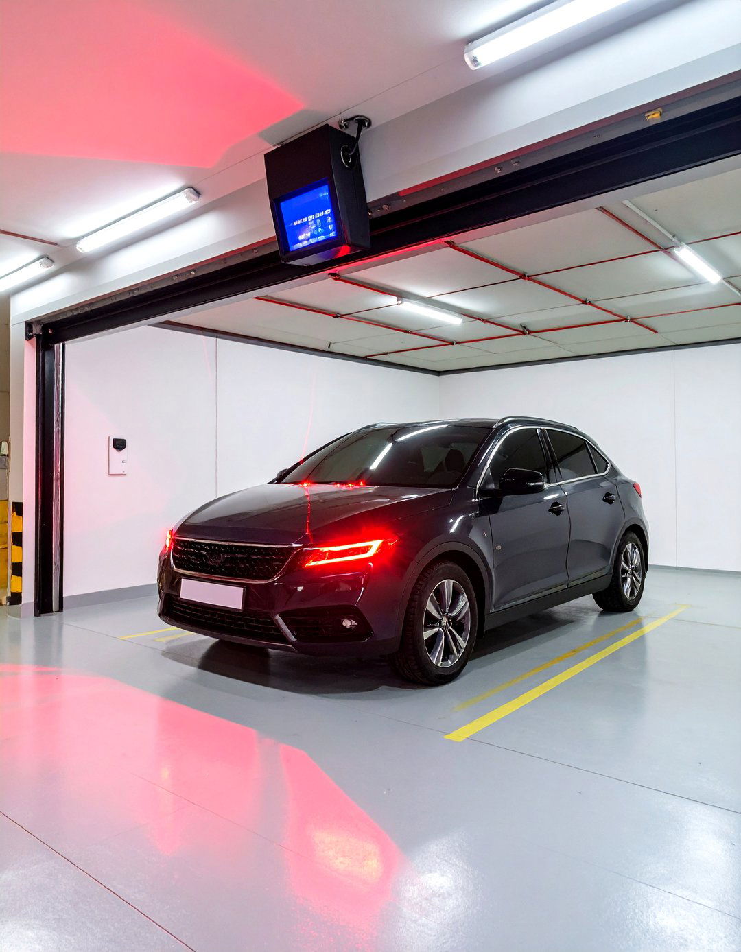 Parking Assist Laser Lights Prevent Fender Bumps - 20 Garage Lighting Ideas