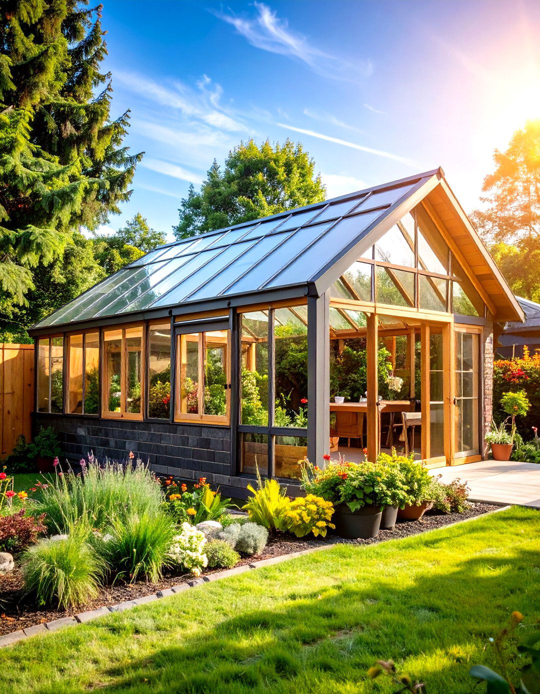Passive Solar Greenhouse Shed Keeps Tools Warm - 20 Greenhouse and Shed Combo Ideas