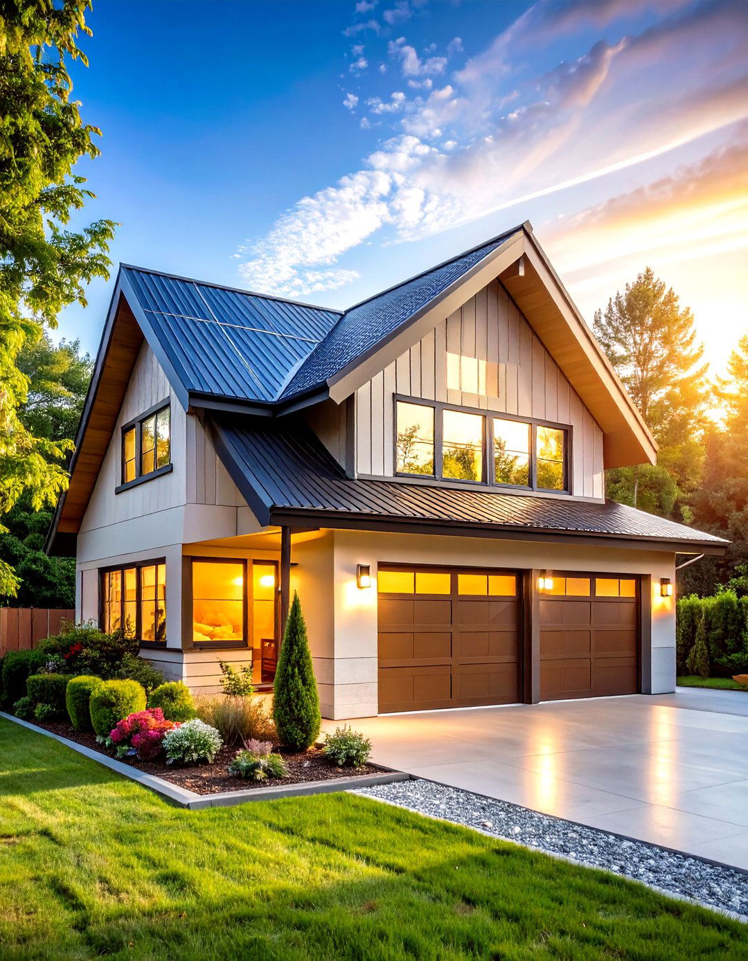 Passive Solar Oriented Detached Garage - 20 Detached Garage Ideas