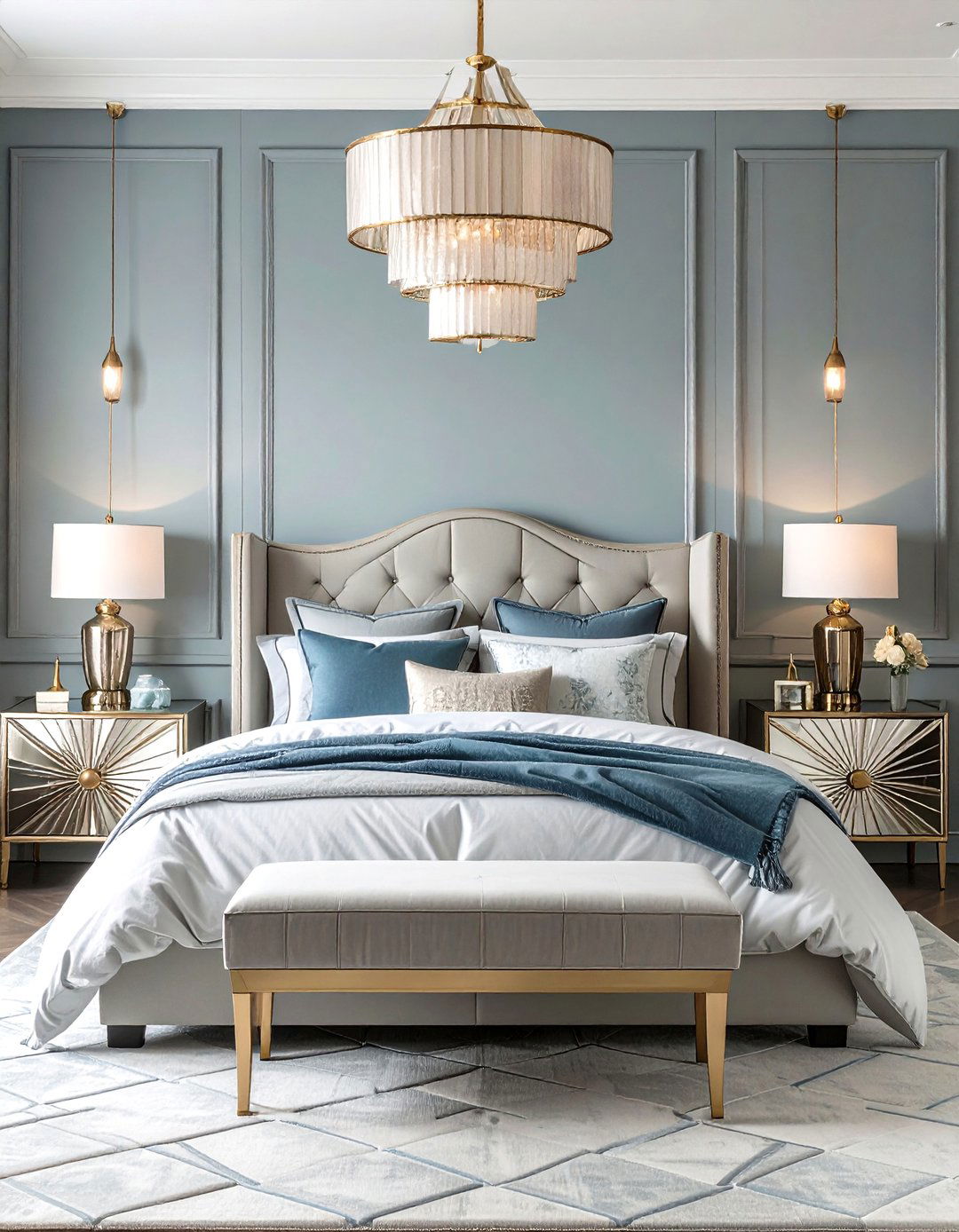 Pastel Bedroom with Art Deco Revival Style - 20 Pastel Bedroom Ideas