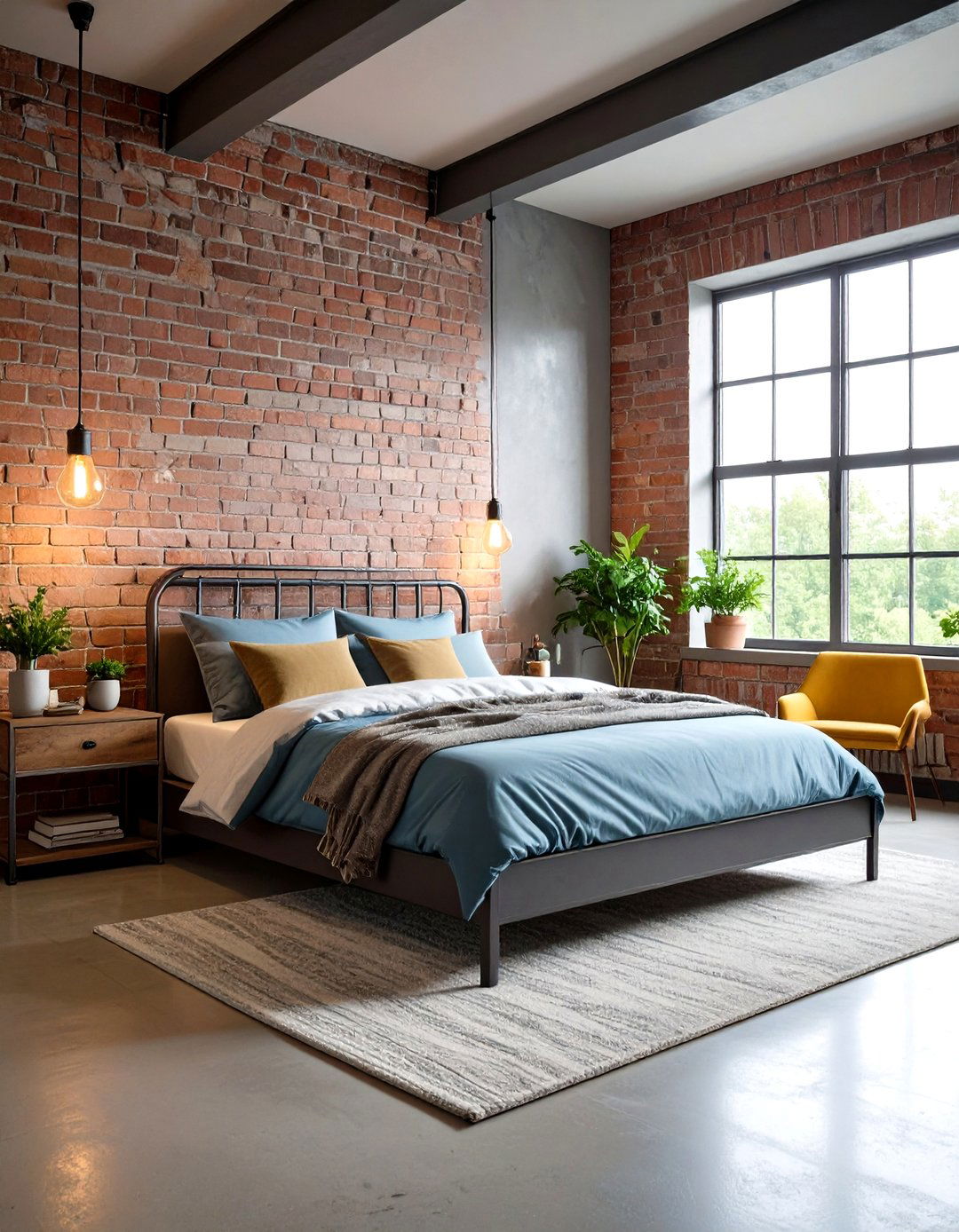 Pastel Bedroom with Industrial Soft Loft Style - 20 Pastel Bedroom Ideas