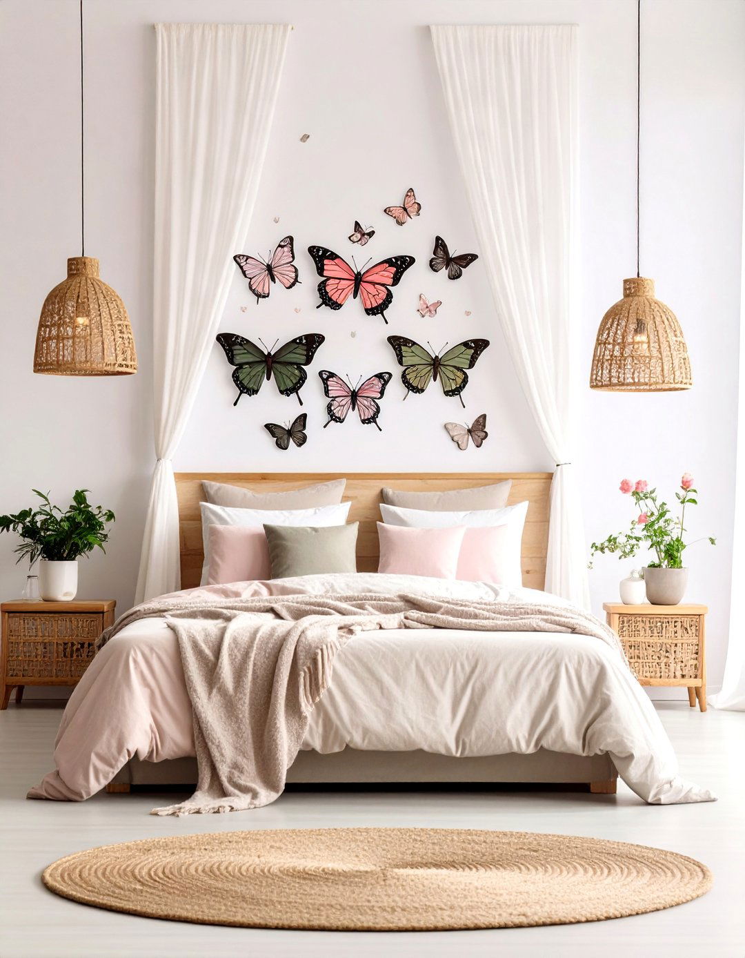 Pastel Butterfly Garden Bedroom - 20 Butterfly-themed Room Ideas