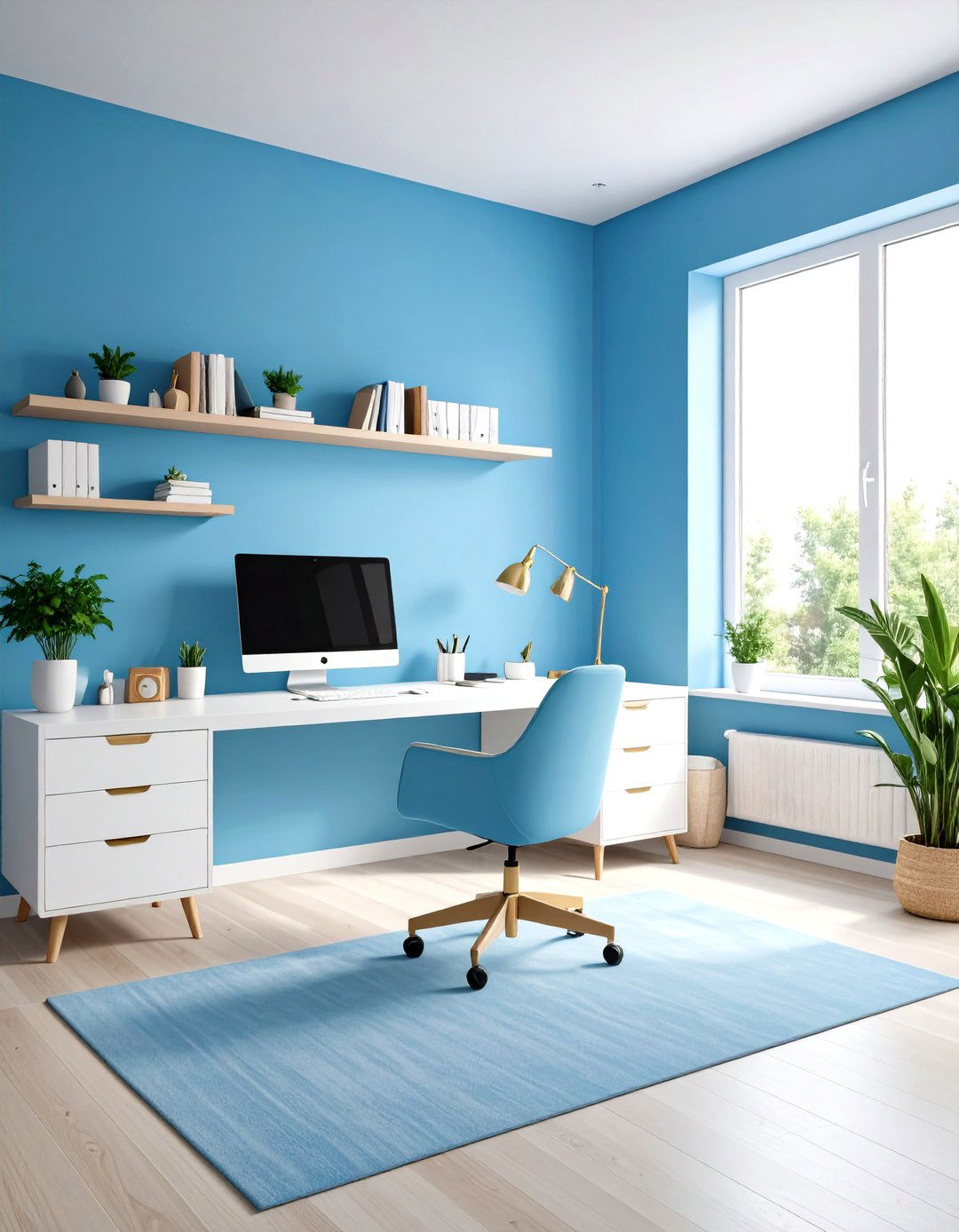 Pastel Colour Periwinkle Blue Study Tranquility - 20 Pastel Colour Ideas for Your Home