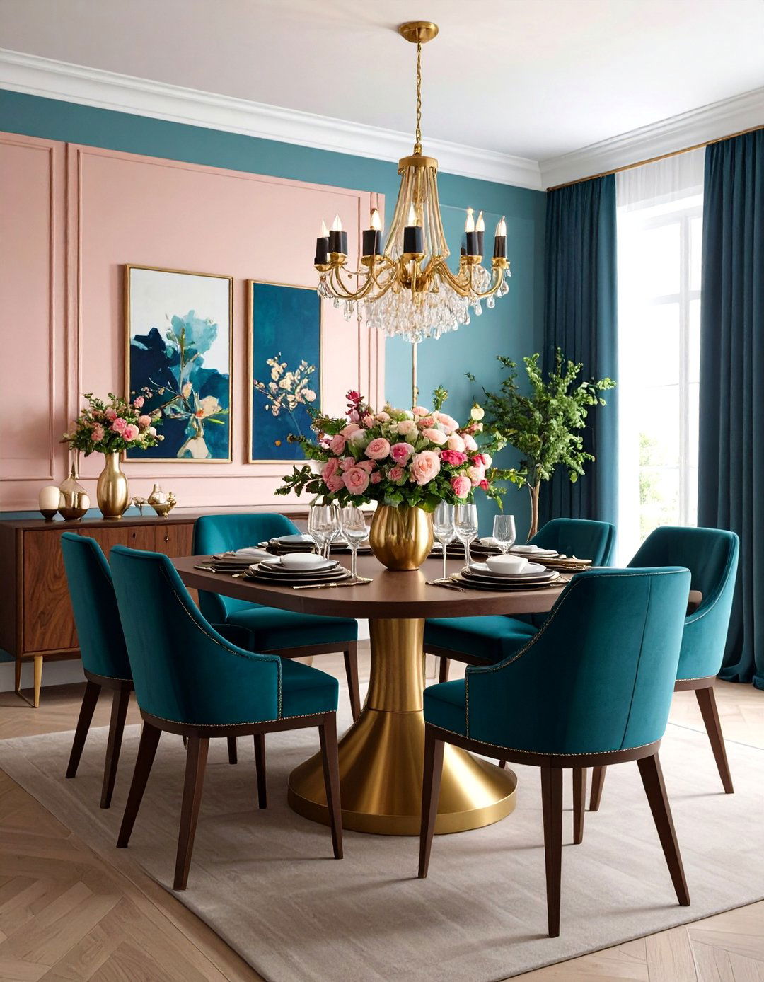 Pastel Colour Rose Gold Dining Experience - 20 Pastel Colour Ideas for Your Home