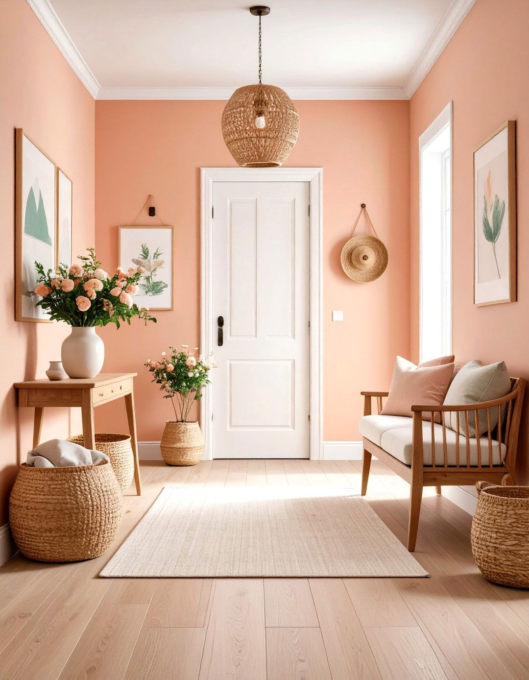 Pastel Colour Soft Peach Entryway Warmth - 20 Pastel Colour Ideas for Your Home
