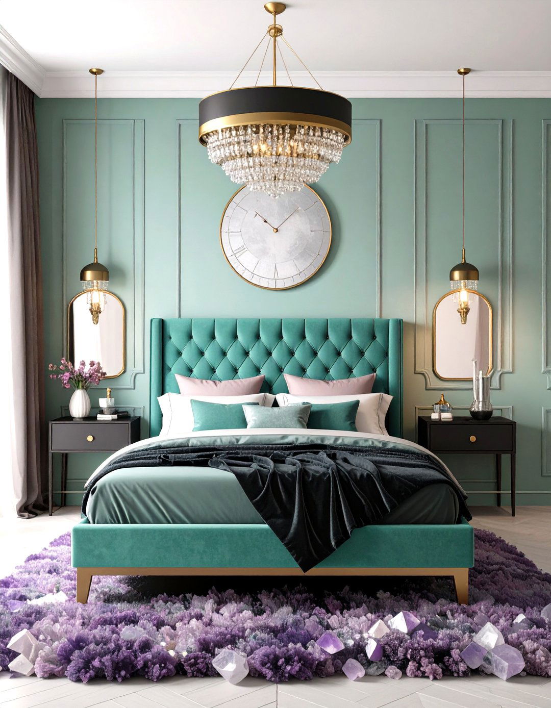 Pastel Goth Moon Phase Mirror Set - 20 pastel goth bedroom ideas