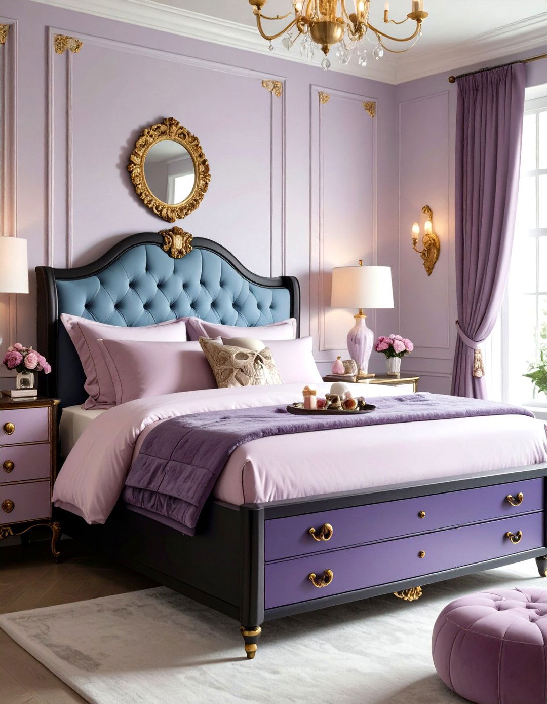 Pastel Goth Ombre Dresser Makeover - 20 pastel goth bedroom ideas