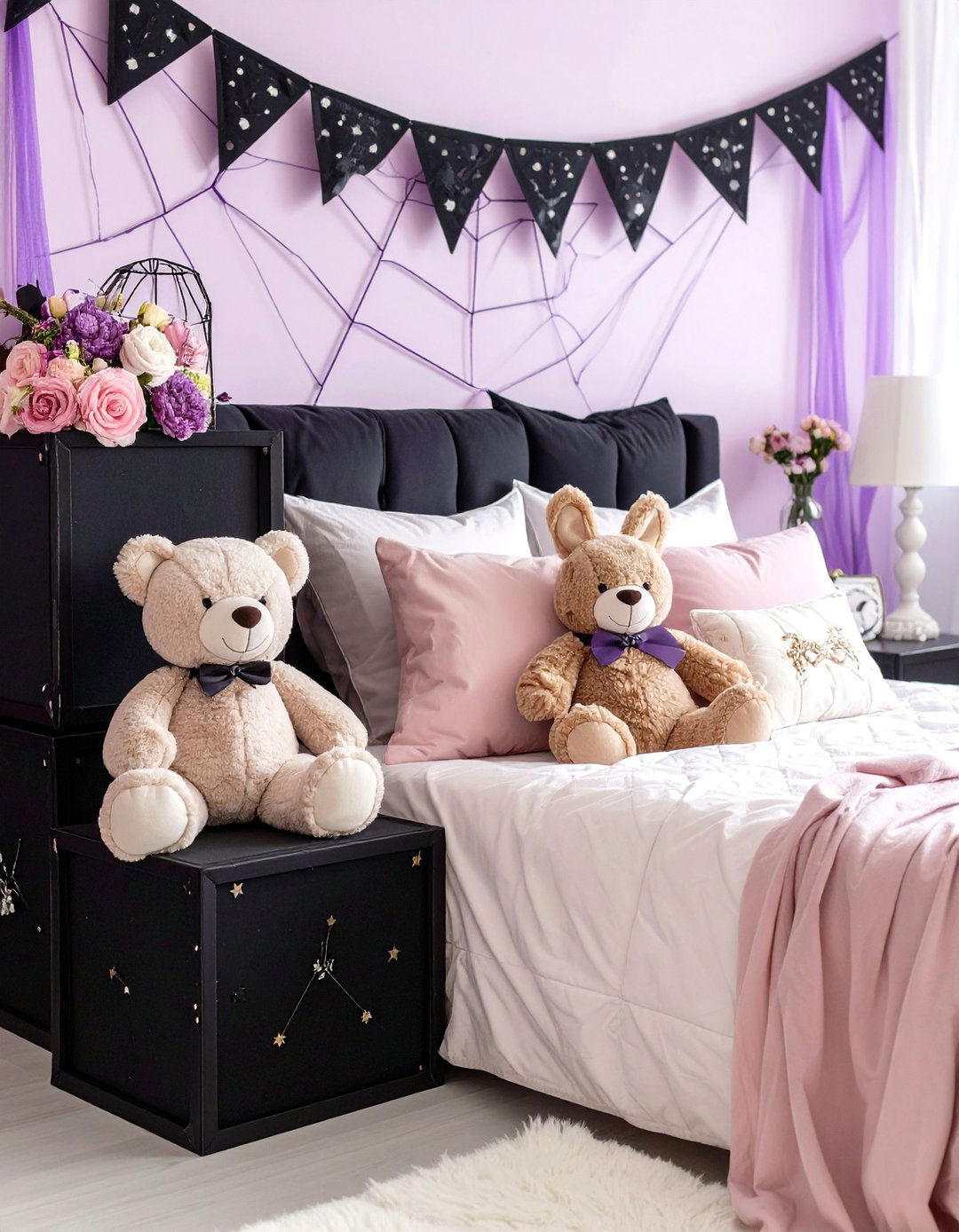 Pastel Goth Plush Toy Display Corner - 20 pastel goth bedroom ideas